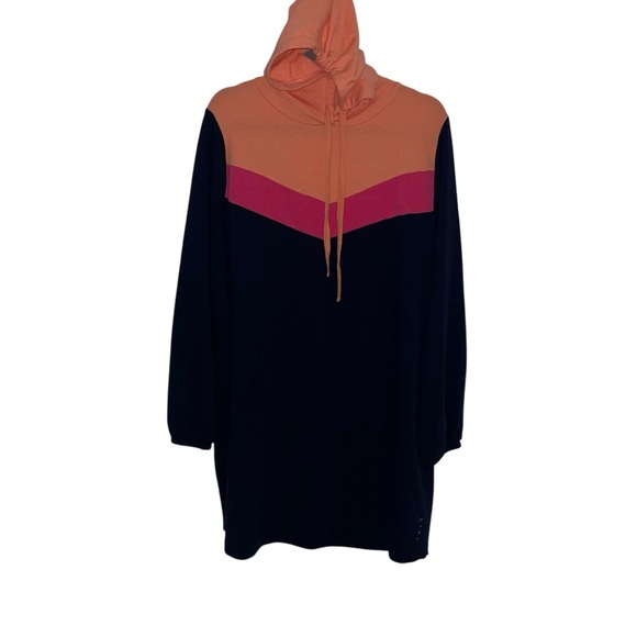 Livi lane Bryant color block dress hoodie orange pink navy new nwt 18 20 2x - Picture 1 of 4